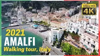 AMALFI, Italy walking tour 4K
