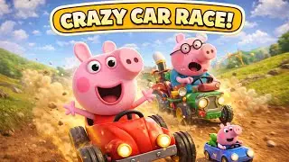 Peppa Pig&rsquo;s Crazy DIY Car Race 🏁🔧 | Peppa vs Daddy Pig | Peppa Pig Funny Animation