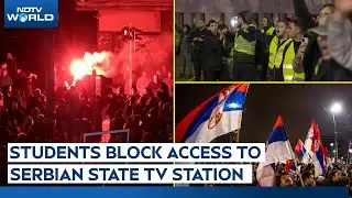 Serbia Protest | Student Protesters Block Public TV Station Building In Belgrade