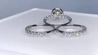 3 PIECE ENGAGEMENT RING SET 18K