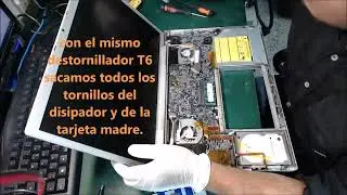 Como desarmar una macbook pro A1229 17 pulgadas paso a paso.
