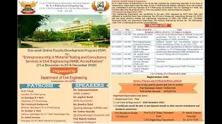 Session1-Day1(21.12.20) Entrepreneurship in Material Testing and consultancy Services in Civil Engg.
