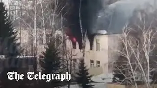 Major fire breaks out at Russian tank training school