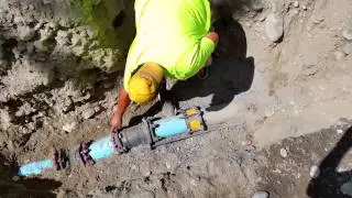 Quality Backhoe Services Part 2 reverse saddle thrust block