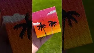 Tiny palm tree painting 🌴 #art