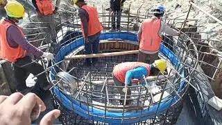 Circular Lift pit construction for machine room less.(RCC)