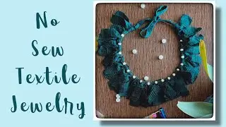 Unique Textile Jewelry || Easy Hand Made Necklace || No Sew Jewelry || Personalized Gift