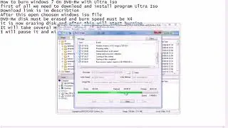 How to Burn Windows 7 on DVD RW with UltraISO   YouTube
