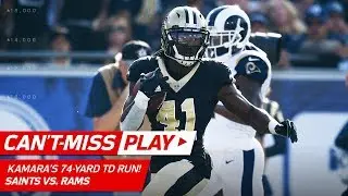 Alvin Kamara Breaks Off a 74-Yd TD Run vs. LA! | Can't-Miss Play | NFL Wk 12 Highlights