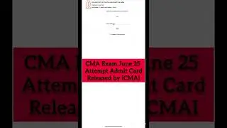 Admit Card For June 25 Released by ICMAI #icmai #cmaexams #cma2025 #cma2025 #june25 #motivation