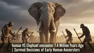 Human VS Elephant encounter 7.4 Million Years Ago  Survival Decisions of Early Human Life Origins,