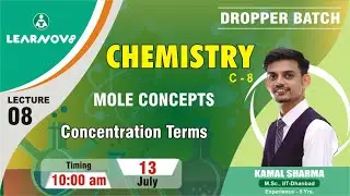 Learnov8 Dropper Batch for JEE/NEET 2021 Chemistry LIVE at 10:00 am | Mole Concepts L-8