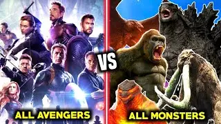 All Avengers Vs All Monsters in Hindi || Marvel vs Monsterverse in Hindi || Who is Powerful || Ep 03