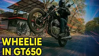 Wheelie in Continental Gt650 | Most Loudest Exhaust of Interceptor 650 💥 | Royal Enfield Ride Day