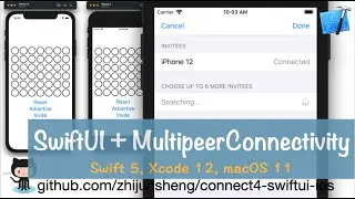 iOS SwiftUI 040: A working example of MultipeerConnectivity for SwiftUI iOS app