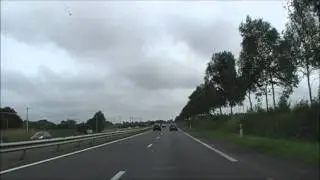 Driving On The N12 Between Kert&eacute;devant & Saint-Brieuc - Armor Airport, Brittany, France