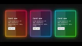 CSS Gradient Cards | How to Create CSS Gradient Border #html #htmltutorial  #shorts