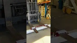 Magnetic Forklift Sweeper In Action