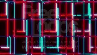 Red And Blue Cubes Reflections from FreeLoops.tv