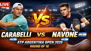 Camilo Ugo Carabelli vs Mariano Navone 🎾LIVE TENNIS ATP Argentina Open 2026 | Round Of 16