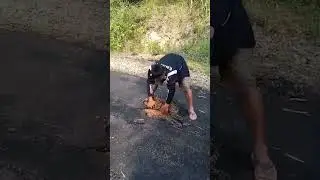 Road construction condition of Kuilong Area by the Govt. of Manipur.