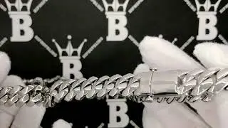 Sharp Cuban Polished Hip Hop Chain | White Gold Color