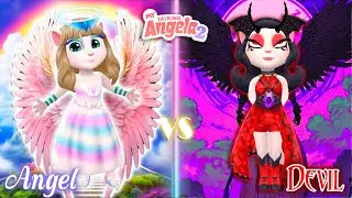 My Talking Angela 2 | ANGEL ANGELA😇 vS DEVIL ANGELA👿 | new update |  cosplay
