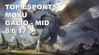 Top Esports Moyu Mid Galio vs Katarina - KR Challenger Rank Game 10.7