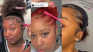 Watch me slay my edges. How to slay your edges like a pro! Compilations 2023 💖🎀