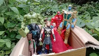 UNBOXING SUPERHERO THANOS,HULK, SUPERMAN,BATMAN,AIRONMAN, #superheroes #unboxingmainan #avangerstoys