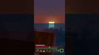 Sunset over an open ocean! 😊 #minecraft #survival