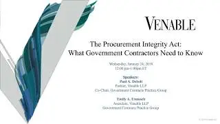 The Procurement Integrity Act: What Government Contractors Need to Know