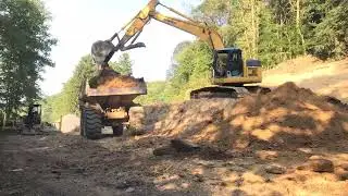 Excavating Dirt for Pond Dam