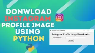 Download Instagram Profile Image using Python | Python  | Tkinter | Instagram
