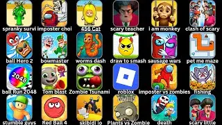 Roblox,Minecraft,The Office Boss,Prison pin,PAC-MAN 256,Annoying Punch,Bowmasters,Draw to smash