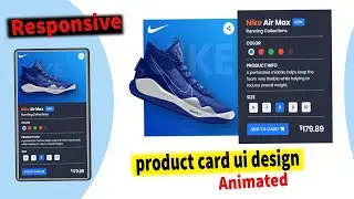 Animated Product Card Using HTML & CSS & Javascript