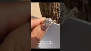 2 Carat Solid Gold Halo Engagement Ring, Twisted Band Lab Grown Diamond