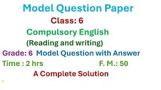 Class 6 English model question with answer/grade 6 English/model question paper/solved
