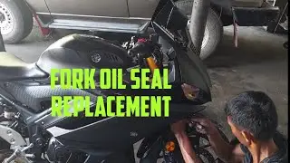 Yamaha yzf r3 fork oil seal replacement done/using faito oil