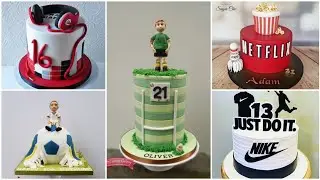 Teenage boys birthday cake design / Boys birthday cake design .