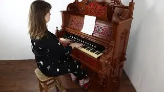 Victorian Renaissance 1876 Antique Restored Walnut Organ, Bridgeport CT