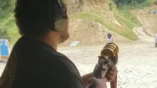 Hand mortar shooting cannon ball