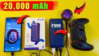 Rs.1000 URBN Power Bank 20000mAh Fast Charging  22.5W Super Fast Power Delivery PD Portable Charger