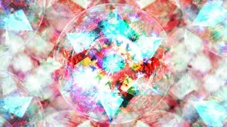 Abstract Rotating Star in Circle with Blurred Pink and White Shapes 4K DJ Visuals Loop Background