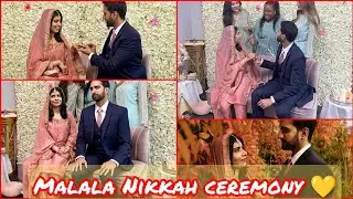 Malala yousaf zai And Asser Malik nikkah ceremony full video