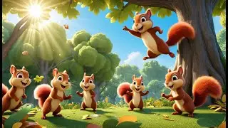 Five Silly Squirrels in the Tree | Funny Forest Counting