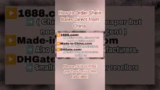 How to Order Shein Bales Direct from China #shein #sheinsupplier #sheinhaul #sheinforall #shorts