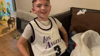 Surprising Our Son With An Anthony Davis Jersey