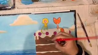 Time lapse painting: Cover of DESSERT ISLAND