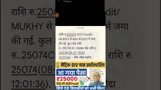 Inter Pass Scholarship 2024 money started coming in | Inter Pass Scholarship 2024 Paisa Kab Aayega